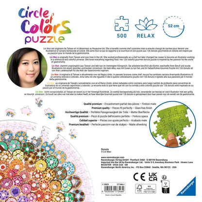 Circle Of Colors - Fánkok Ravensburger 500 darabos kirakó puzzle (RA-17346 4005556173464) - puzzlegarden