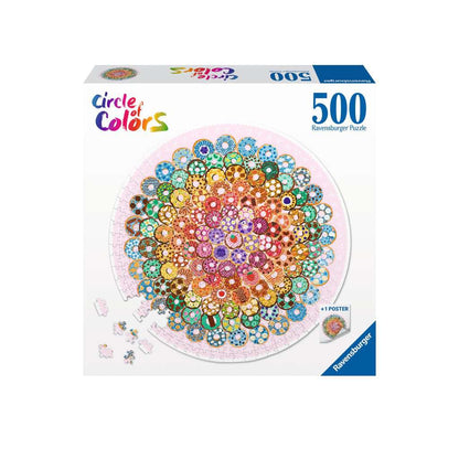 Circle Of Colors - Fánkok Ravensburger 500 darabos kirakó puzzle (RA-17346 4005556173464) - puzzlegarden