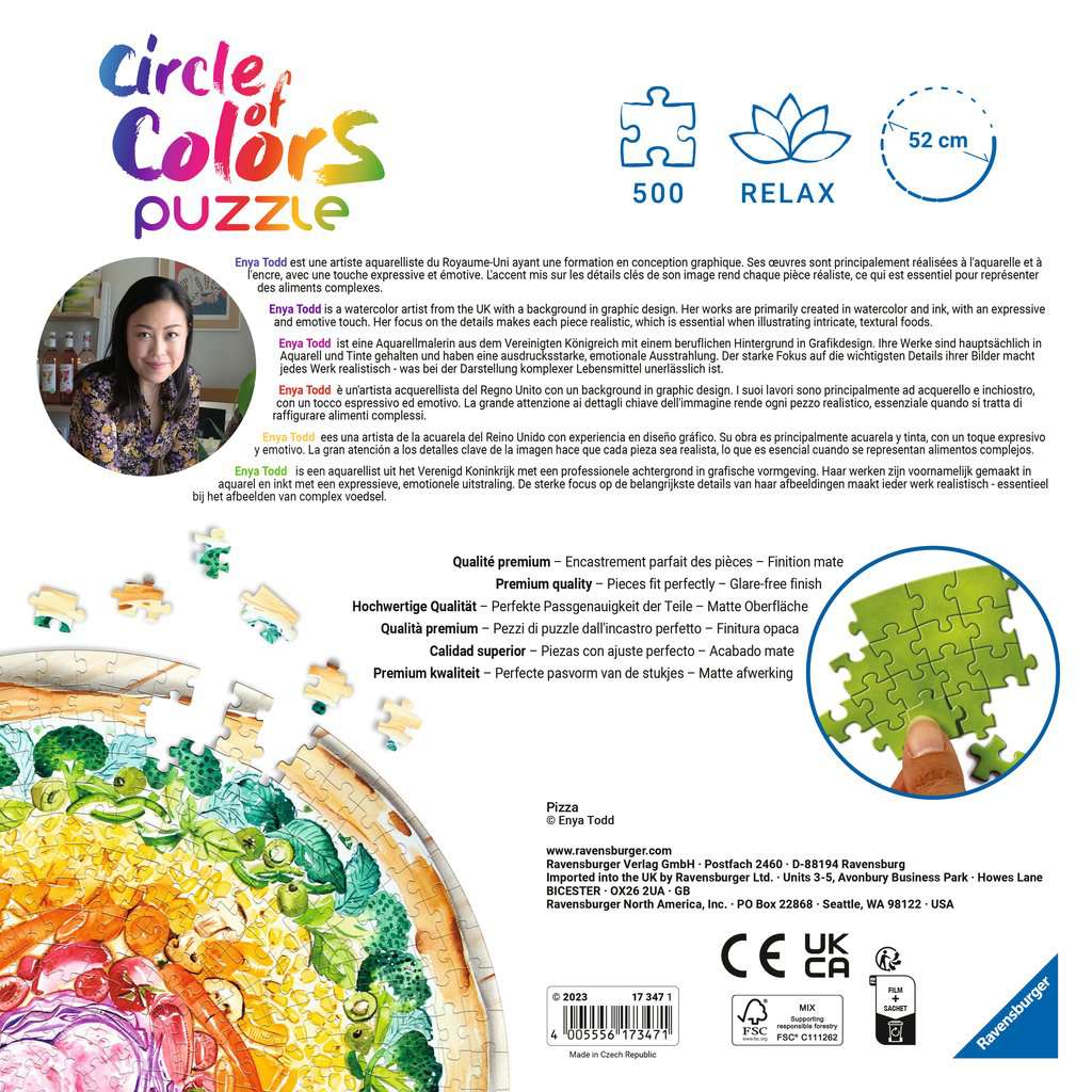 Circle Of Colors - Pizza Ravensburger 500 darabos kirakó puzzle (RA-17347 4005556173471) - puzzlegarden