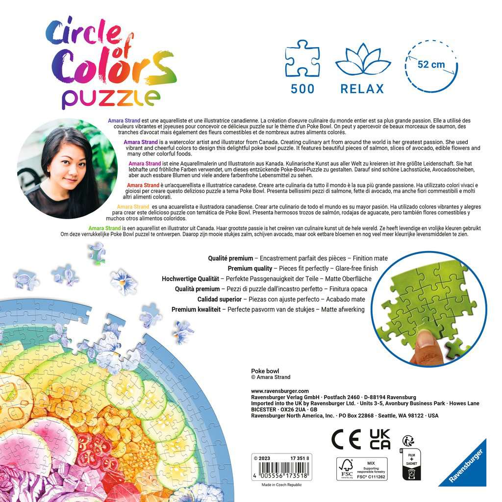 Circle Of Colors - Poke tál Ravensburger 500 darabos kirakó puzzle (RA-17351 4005556173518) - puzzlegarden