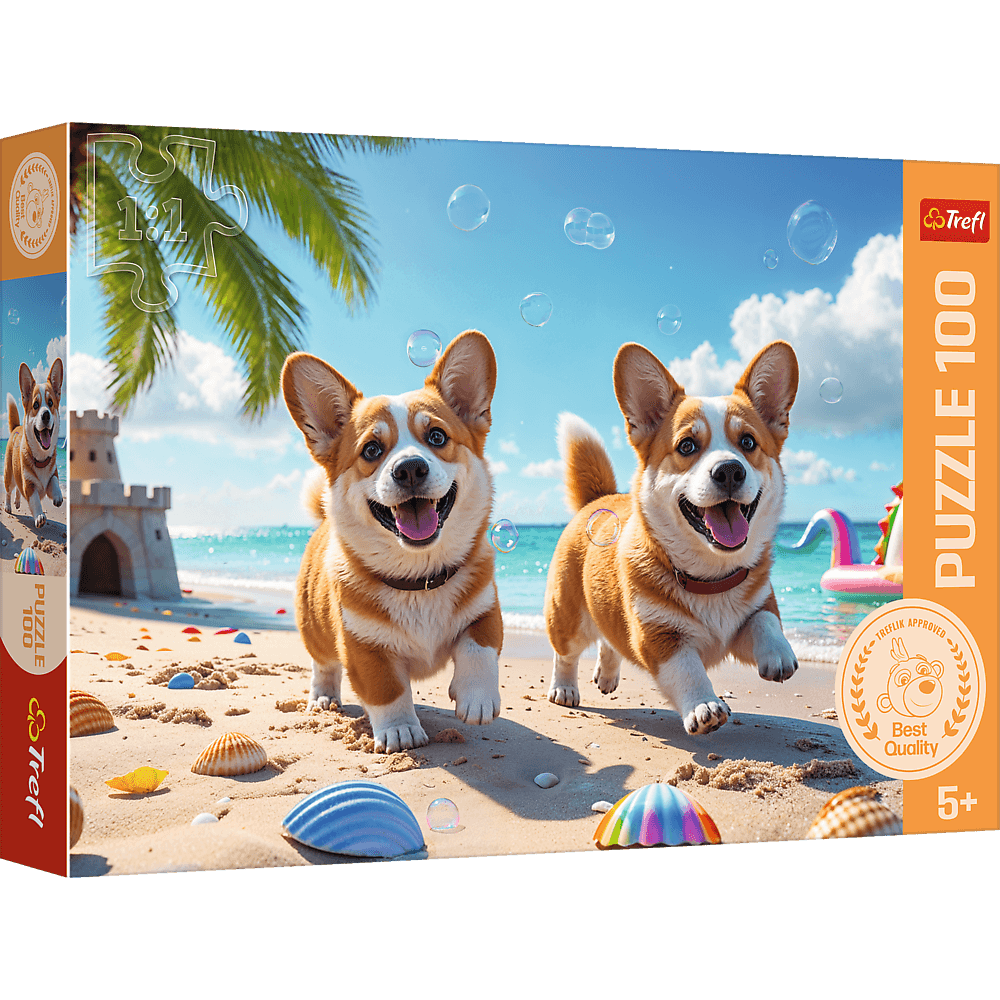 Corgi – a pajkos kölyök Trefl 100 darabos kirakó puzzle (TR - 16536) - puzzlegarden