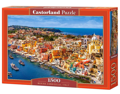 Corricella kikötő, Olaszország Castorland 1500 darabos kirakó puzzle (C - 151769 5904438151769) - puzzlegarden