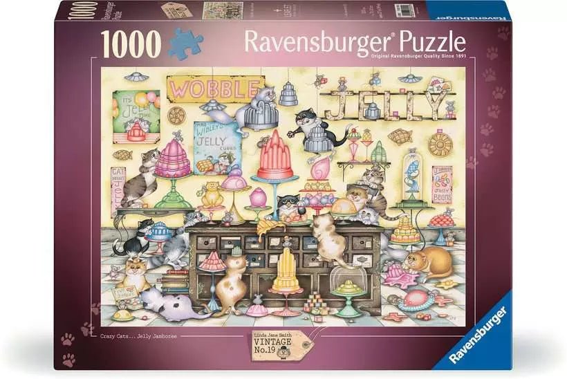 Crazy Cats - Zselémánia Ravensburger 1000 darabos kirakó puzzle (RA - 12001574) - puzzlegarden