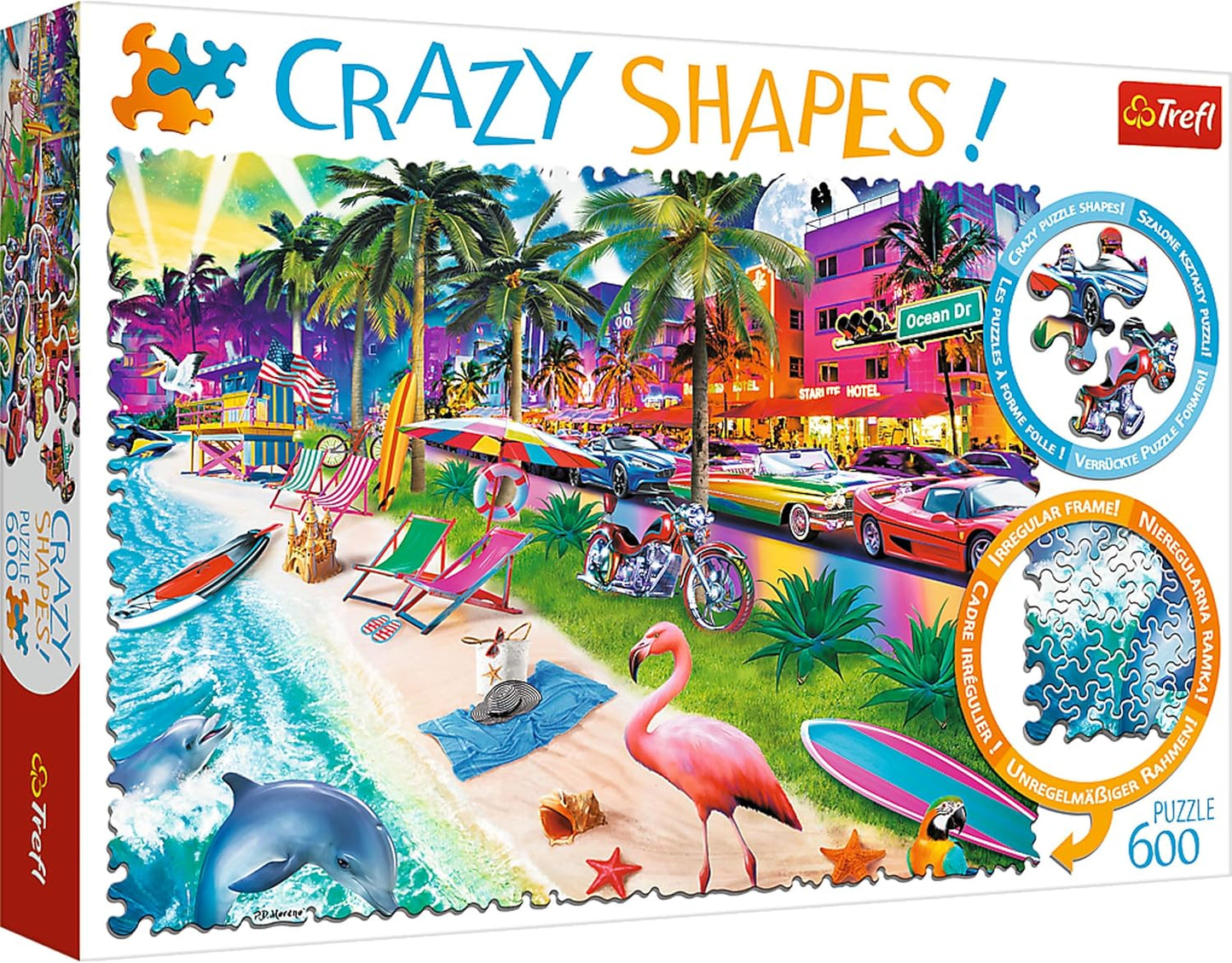 Crazy Shapes - Miami Beach Trefl 600 darabos kirakó puzzle (TR - 11132 5900511111323) - puzzlegarden