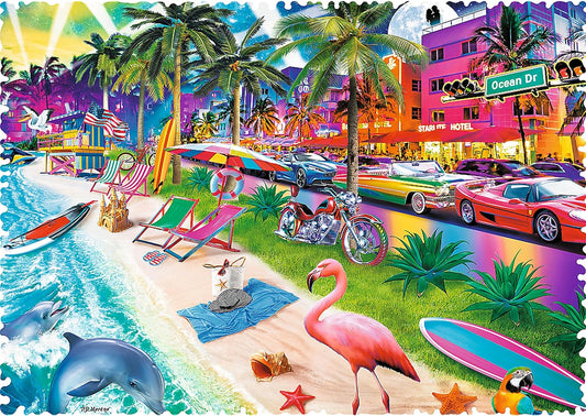 Crazy Shapes - Miami Beach Trefl 600 darabos kirakó puzzle (TR - 11132 5900511111323) - puzzlegarden