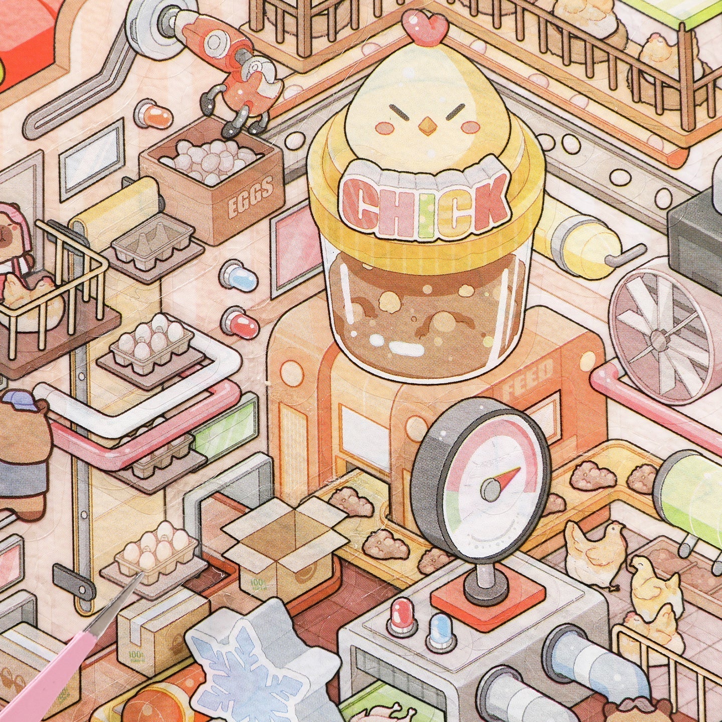 Csibék élete - matricajelenet Simno 1 darabos kirakó puzzle (SN-6941776325185) - puzzlegarden