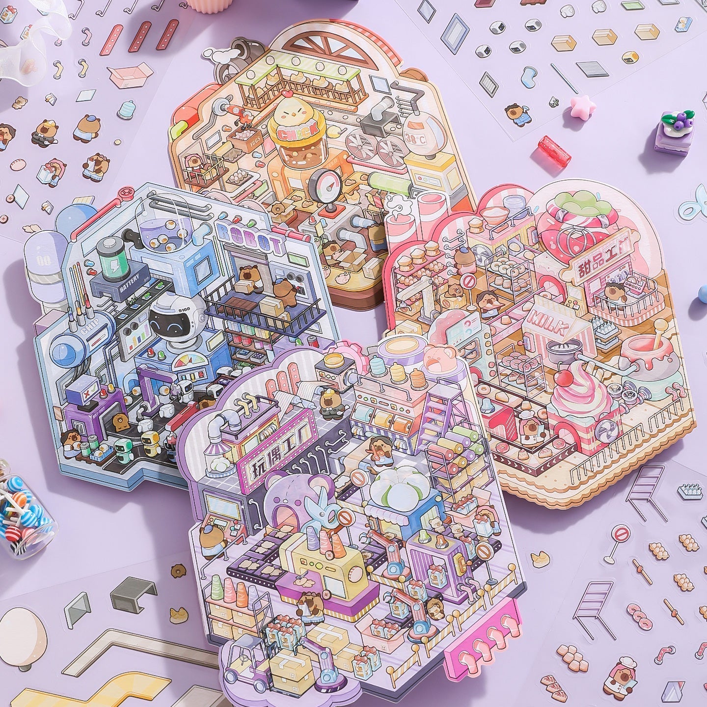 Csibék élete - matricajelenet Simno 1 darabos kirakó puzzle (SN-6941776325185) - puzzlegarden