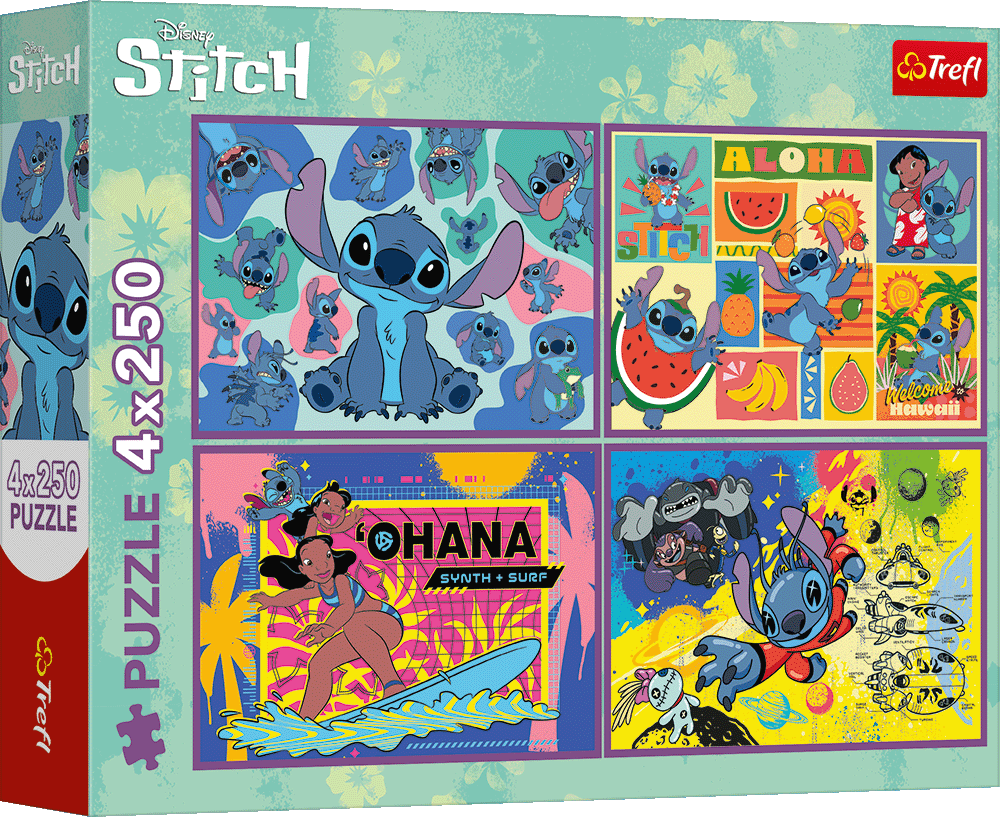 Csodás Stitch - 4x250 Trefl 250 darabos kirakó puzzle (TR - 13311 5900511133110) - puzzlegarden