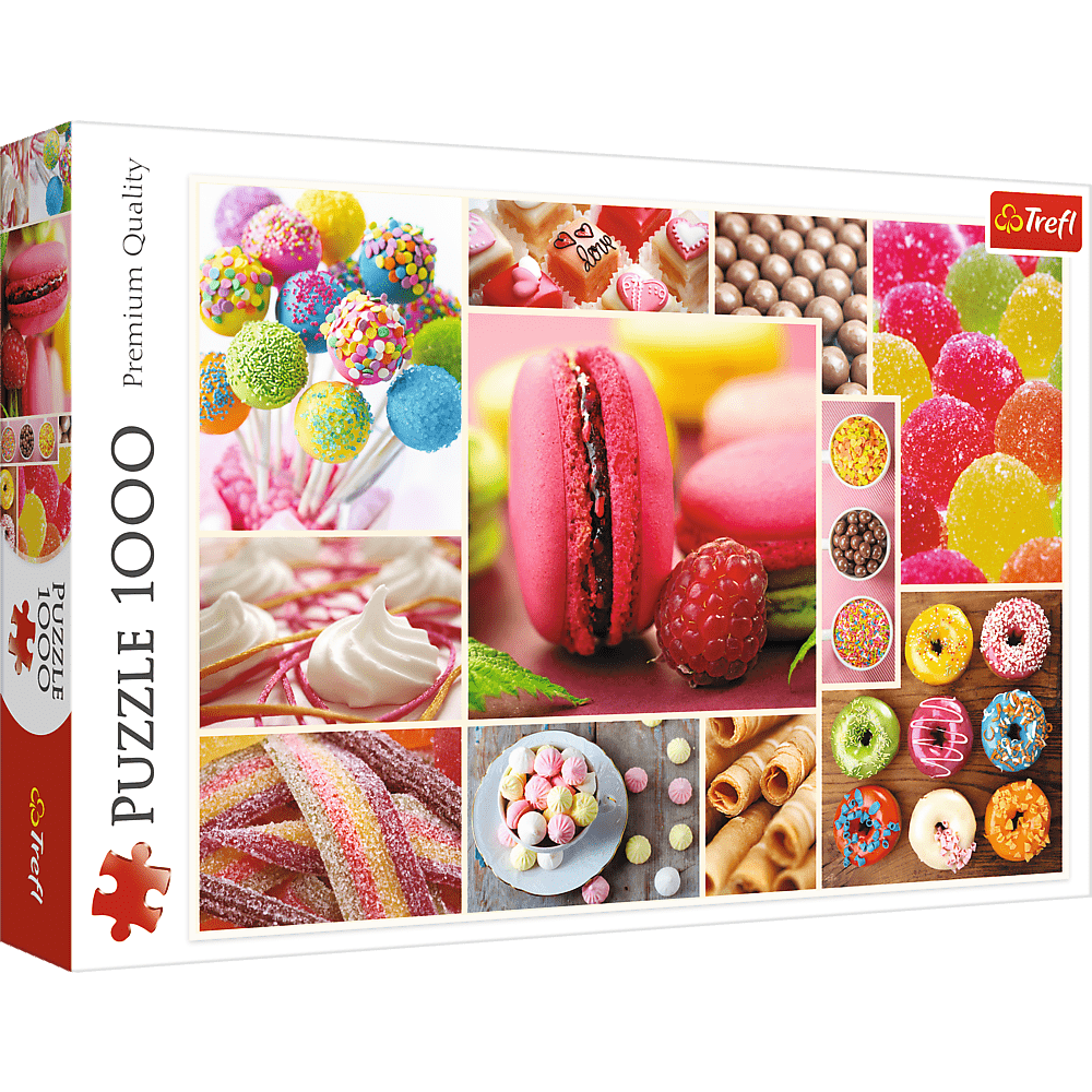 Cukorkák – Kollázs Trefl 1000 darabos kirakó puzzle (TR - 10469 5900511104691) - puzzlegarden