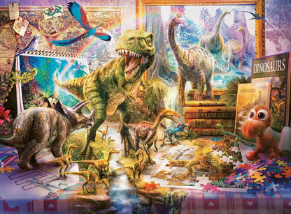 Dinoszaurusz Menekülés Ravensburger 100 darabos kirakó puzzle (RA - 12000863 4005555008637) - puzzlegarden