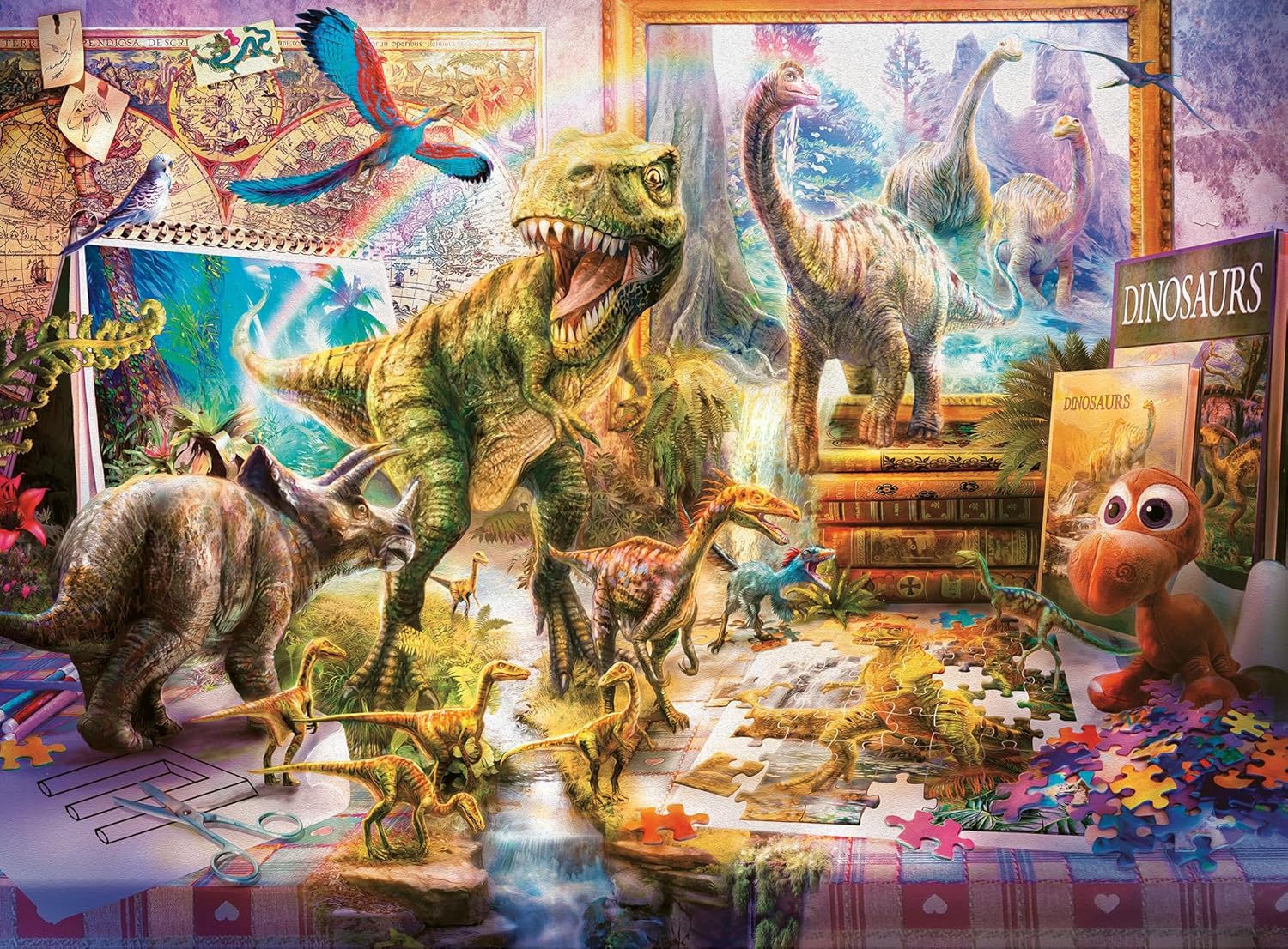 Dinoszaurusz Menekülés Ravensburger 100 darabos kirakó puzzle (RA-12000863) - puzzlegarden