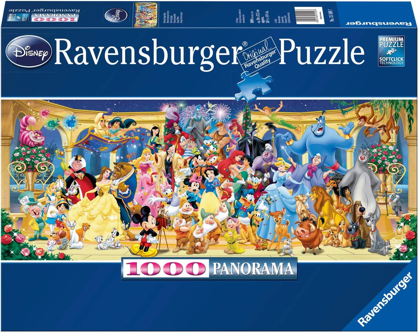 Disney - Csoportkép - panoráma Ravensburger 1000 darabos kirakó puzzle (RA-15109 4005556151097) - puzzlegarden