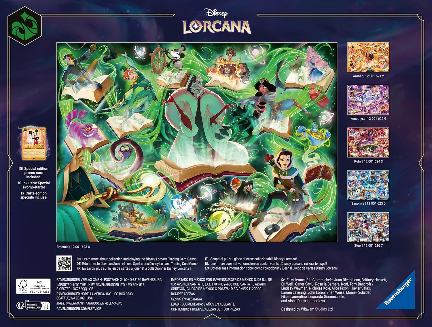 Disney Lorcana - A birodalom csillogása - Smaragd Ravensburger 1000 darabos kirakó puzzle (RA-12001623) - puzzlegarden