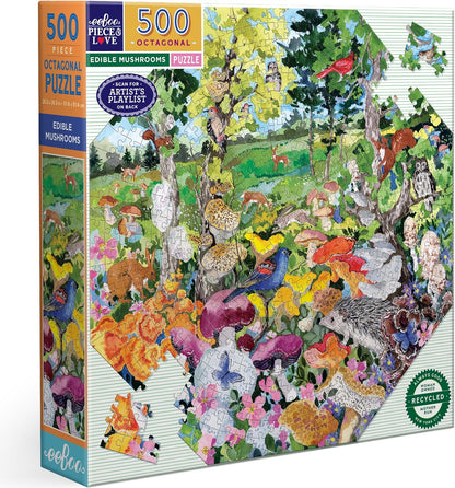 Ehető Gombák - nyolcszögletű Eeboo 500 darabos kirakó puzzle (EB - PZTOEM 689196516306) - puzzlegarden