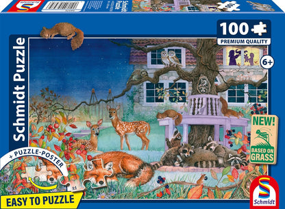 Éjszakai állatlátogatás Schmidt Spiele 100 darabos kirakó puzzle (SCH - 56575) - puzzlegarden