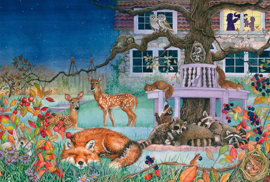 Éjszakai állatlátogatás Schmidt Spiele 100 darabos kirakó puzzle (SCH - 56575) - puzzlegarden