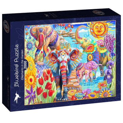 Elefántok a kertben Bluebird 2000 darabos kirakó puzzle (BB-F-90015 3663384900150) - puzzlegarden