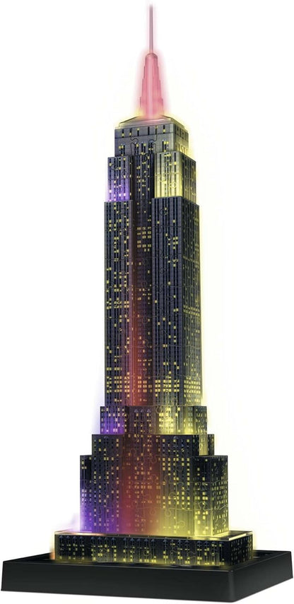 Empire State Building - New York - 3D Night Edition Ravensburger 228 darabos kirakó puzzle (RA - 12566 4005556125661) - puzzlegarden