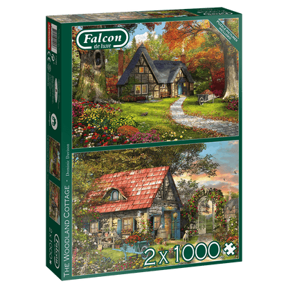 Erdei Házikók - 2x1000 Falcon 2x1000 darabos kirakó puzzle (FA-11294 8710126112946) - puzzlegarden