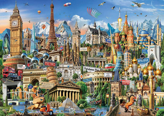 Európa Nevezetességei Educa 2000 darabos kirakó puzzle (ED - 17697) - puzzlegarden