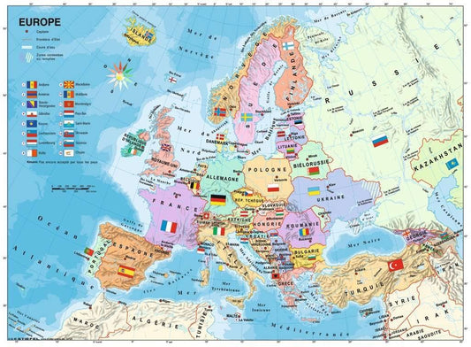 Európa térképe Ravensburger 200 darabos kirakó puzzle (RA - 12841) - puzzlegarden