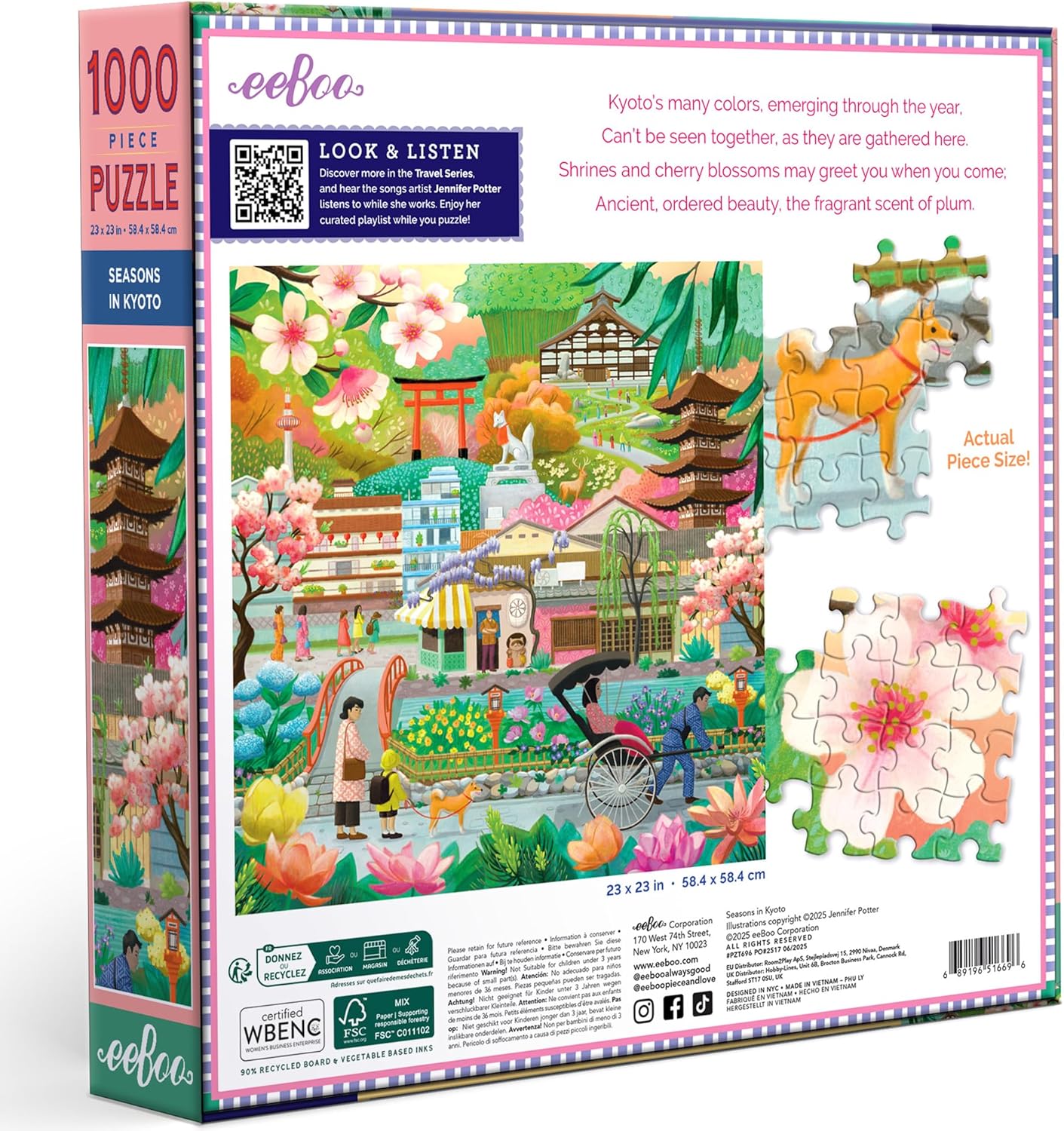 Évszakok Kiotóban Eeboo 1000 darabos kirakó puzzle (EB-PZT696) - puzzlegarden