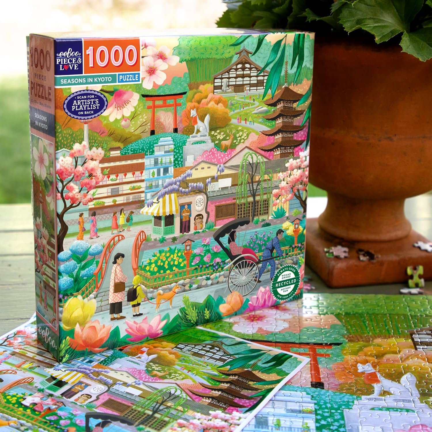 Évszakok Kiotóban Eeboo 1000 darabos kirakó puzzle (EB-PZT696) - puzzlegarden