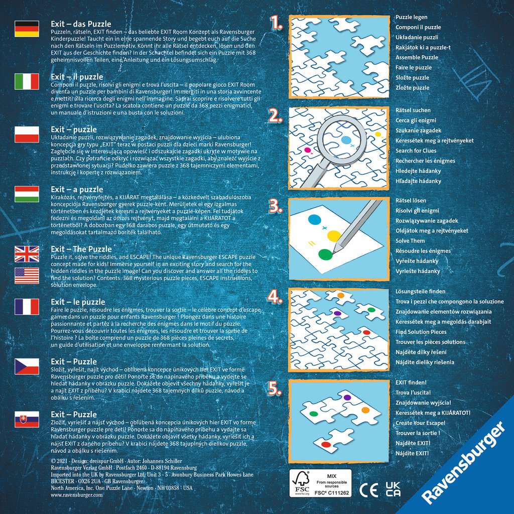 EXIT - A varázserdő Ravensburger 368 darabos kirakó puzzle (RA-12955 4005556129553) - puzzlegarden