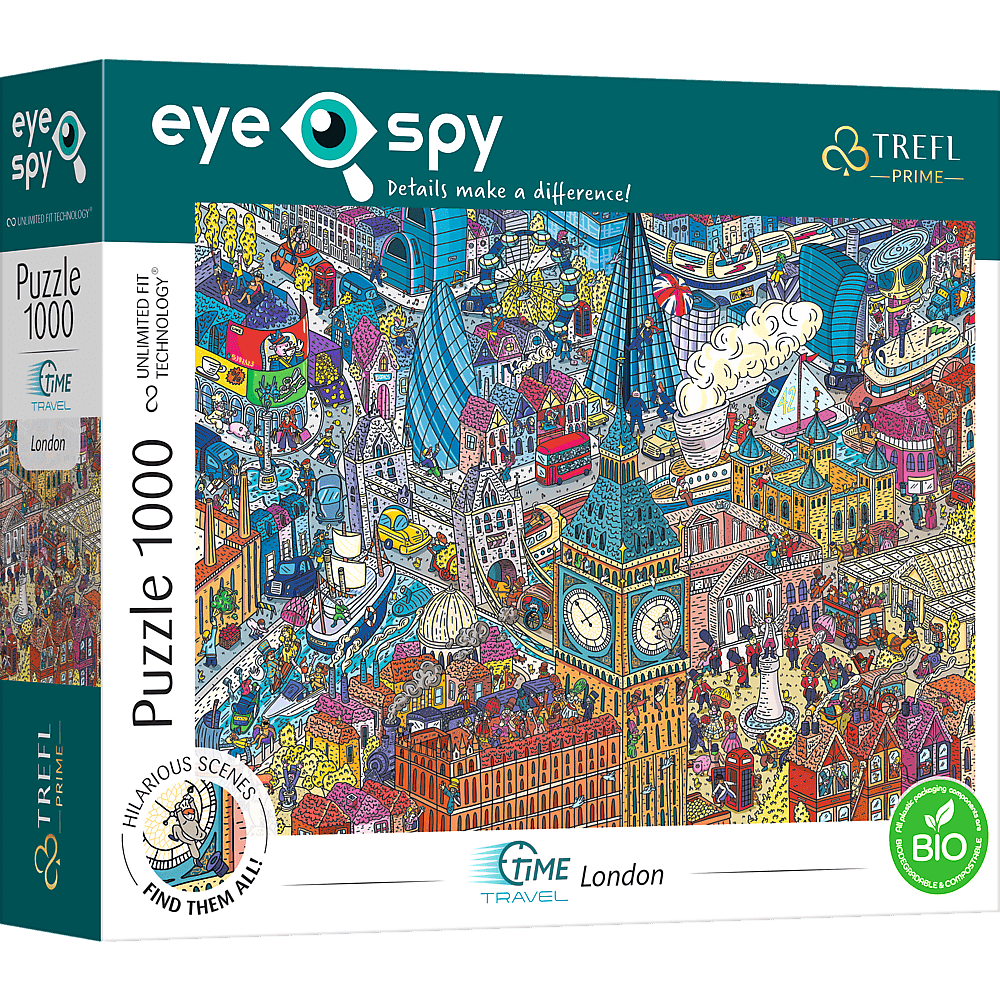 EYE - SPY – IDŐUTAZÁS: London, Egyesült Királyság Trefl Prime 1000 darabos kirakó puzzle (TR - 10750 5900511107500) - puzzlegarden