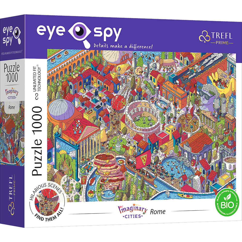 EYE - SPY – KÉPZELETBELI VÁROSOK: Róma, Olaszország Trefl Prime 1000 darabos kirakó puzzle (TR-10709) - puzzlegarden