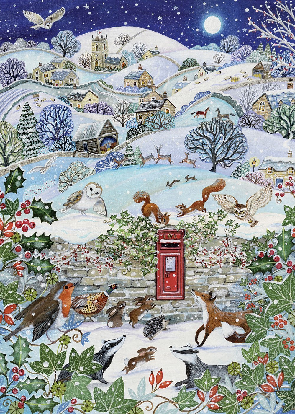 Falu egy téli éjszakán Alipson 500 darabos kirakó puzzle (AL-50053) - puzzlegarden