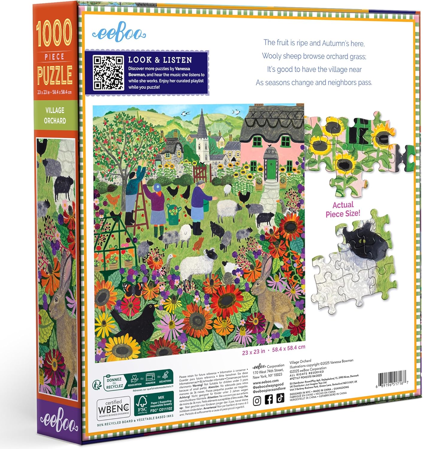 Falusi gyümölcsös Eeboo 1000 darabos kirakó puzzle (EB-PZT167) - puzzlegarden