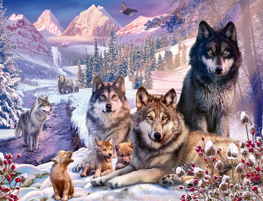 Farkasok a Hóban Ravensburger 2000 darabos kirakó puzzle (RA - 16012) - puzzlegarden