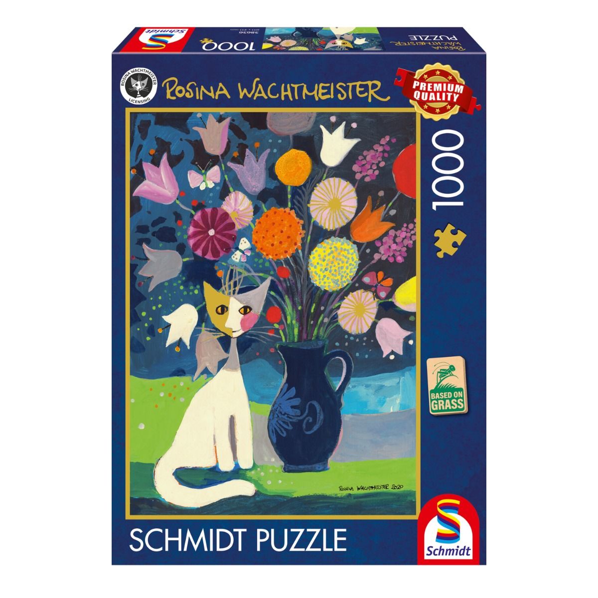 Fehér cica - aranyfóliás Schmidt Spiele 1000 darabos kirakó puzzle (SCH-58656) - puzzlegarden