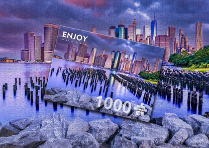 Felhős égbolt Manhattan felett, New York Enjoy 1000 darabos kirakó puzzle (EN - 1065 5949194010653) - puzzlegarden