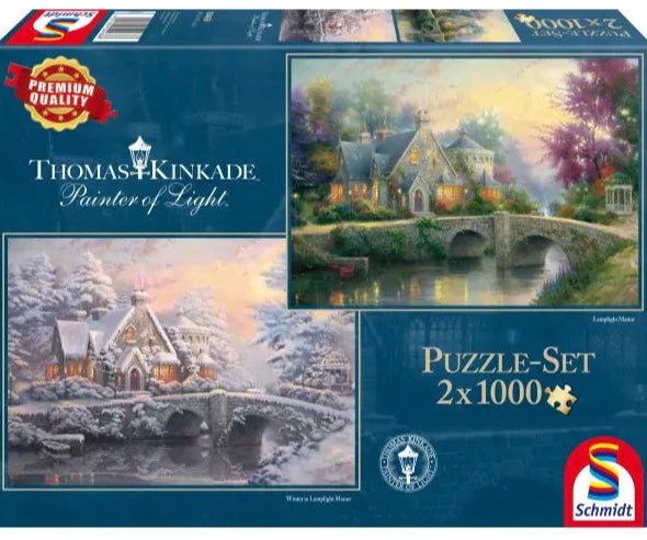 Fénylámpás kúria - Tél a Fénylámpás kúriában Schmidt 2x1000 darabos kirakó puzzle (SCH-59468 4001504594688) - puzzlegarden