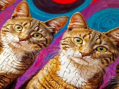 Five Cats Enjoy 1000 darabos kirakó puzzle (EN - 2131) - puzzlegarden