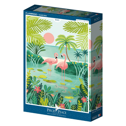 Flamingók Pieces & Peace 500 darabos kirakó puzzle (PP-0076 3770001400761) - puzzlegarden