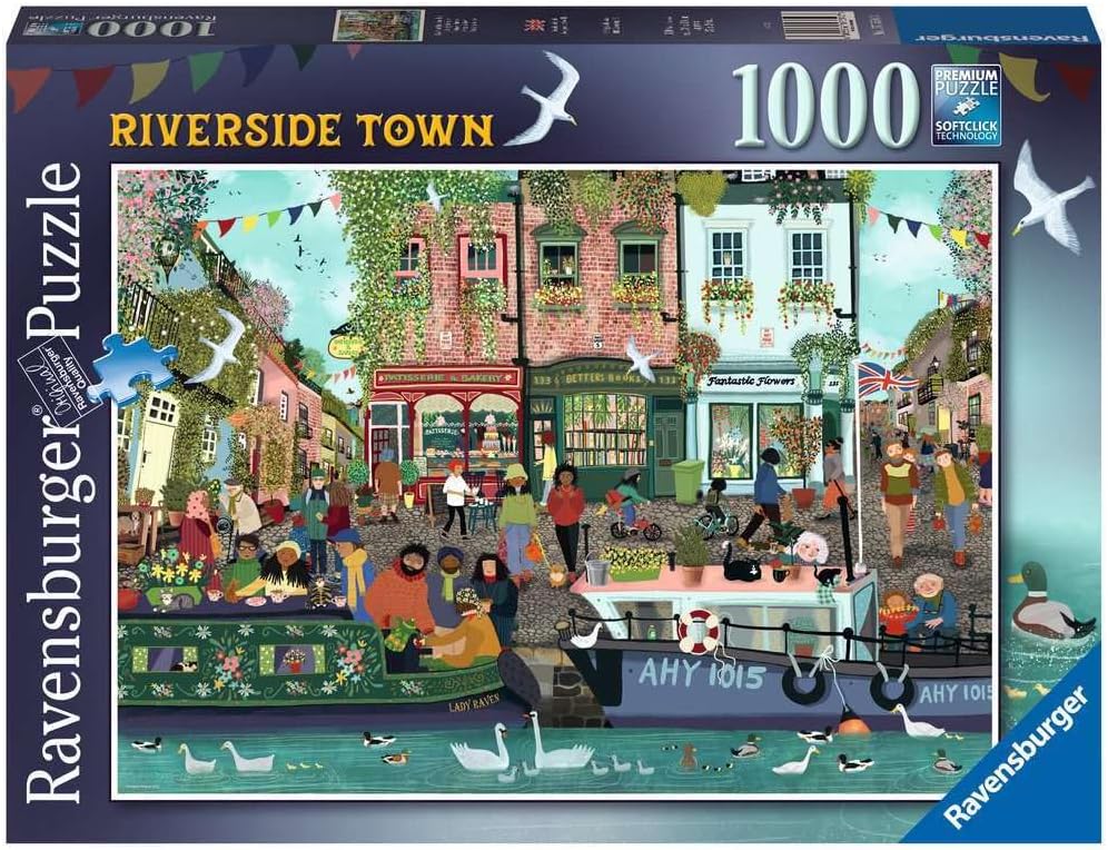 Folyóparti Kisváros Ravensburger 1000 darabos kirakó puzzle (RA-17554 4005556175543) - puzzlegarden