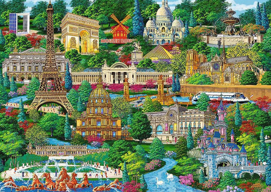 Franciaország – Híres Helyek - Fa kirakó Trefl Wood Craft 1000 darabos kirakó puzzle (TR - 20150) - puzzlegarden