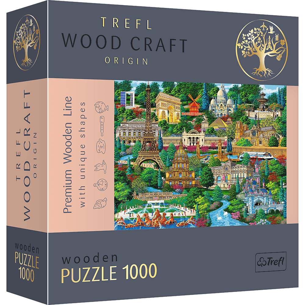 Franciaország – Híres Helyek - Fa kirakó Trefl Wood Craft 1000 darabos kirakó puzzle (TR - 20150 5900511201505) - puzzlegarden