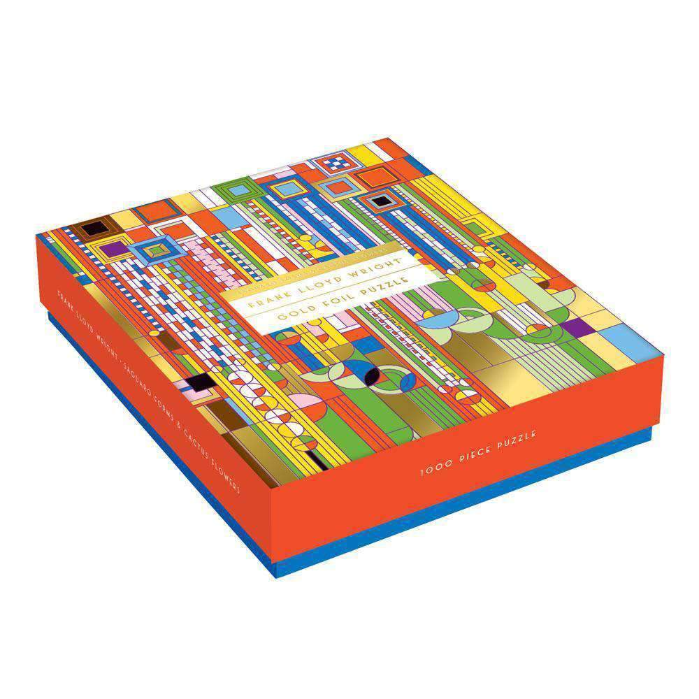 Frank Lloyd Wright - Saguaro kaktusz és társai - aranyfóliás Galison 1000 darabos kirakó puzzle (GA-9780735353527) - puzzlegarden