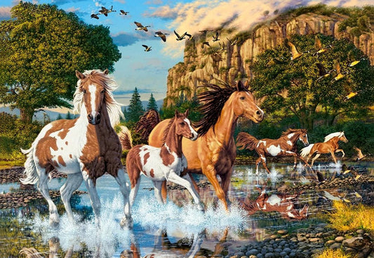 Gázoló lovak Castorland 1000 darabos kirakó puzzle (C - 104789) - puzzlegarden