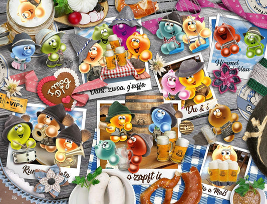 Gelini - ZselĂ©manĂłk az Oktoberfest - en Ravensburger 2000 darabos kirakĂł puzzle (RA - 16014) - puzzlegarden