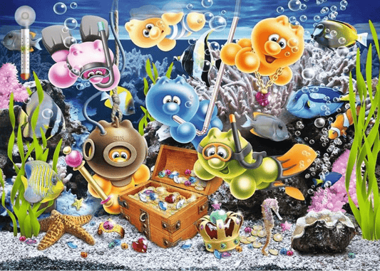 Gelini – Zselémanók móka a víz alatt Ravensburger 1000 darabos kirakó puzzle (RA - 12001427) - puzzlegarden