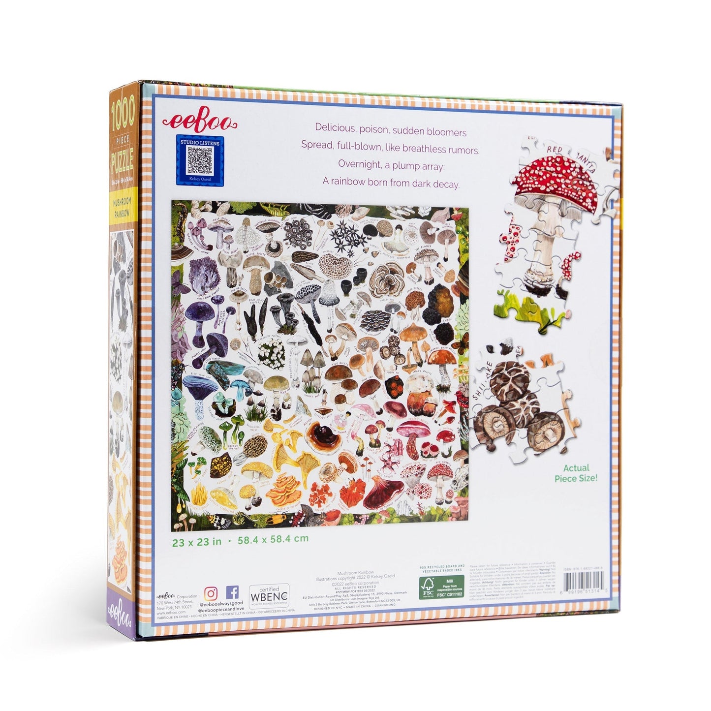 Gomba Szivárvány Eeboo 1000 darabos kirakó puzzle (EB-PZTMRW 689196513145) - puzzlegarden