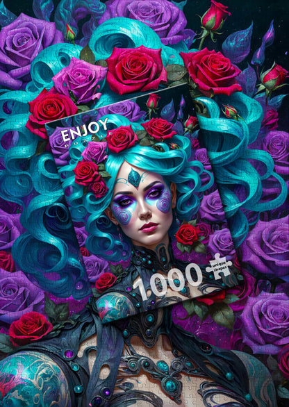 Gothic Flowers Portrait Enjoy 1000 darabos kirakó puzzle (EN - 2169) - puzzlegarden