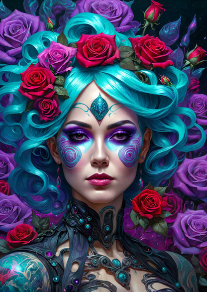 Gothic Flowers Portrait Enjoy 1000 darabos kirakó puzzle (EN - 2169) - puzzlegarden