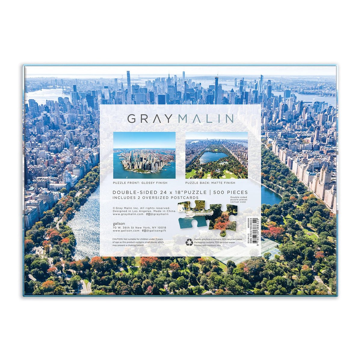 Gray Malin - New York City - kétoldalas Galison 500 darabos kirakó puzzle (GA-9780735366329 9780735366329) - puzzlegarden