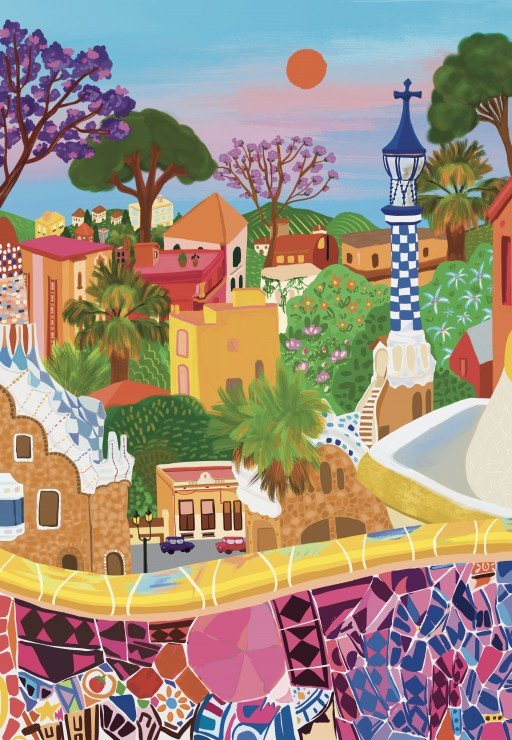 Güell Park Pieces & Peace 1000 darabos kirakó puzzle (PaP - 0137) - puzzlegarden